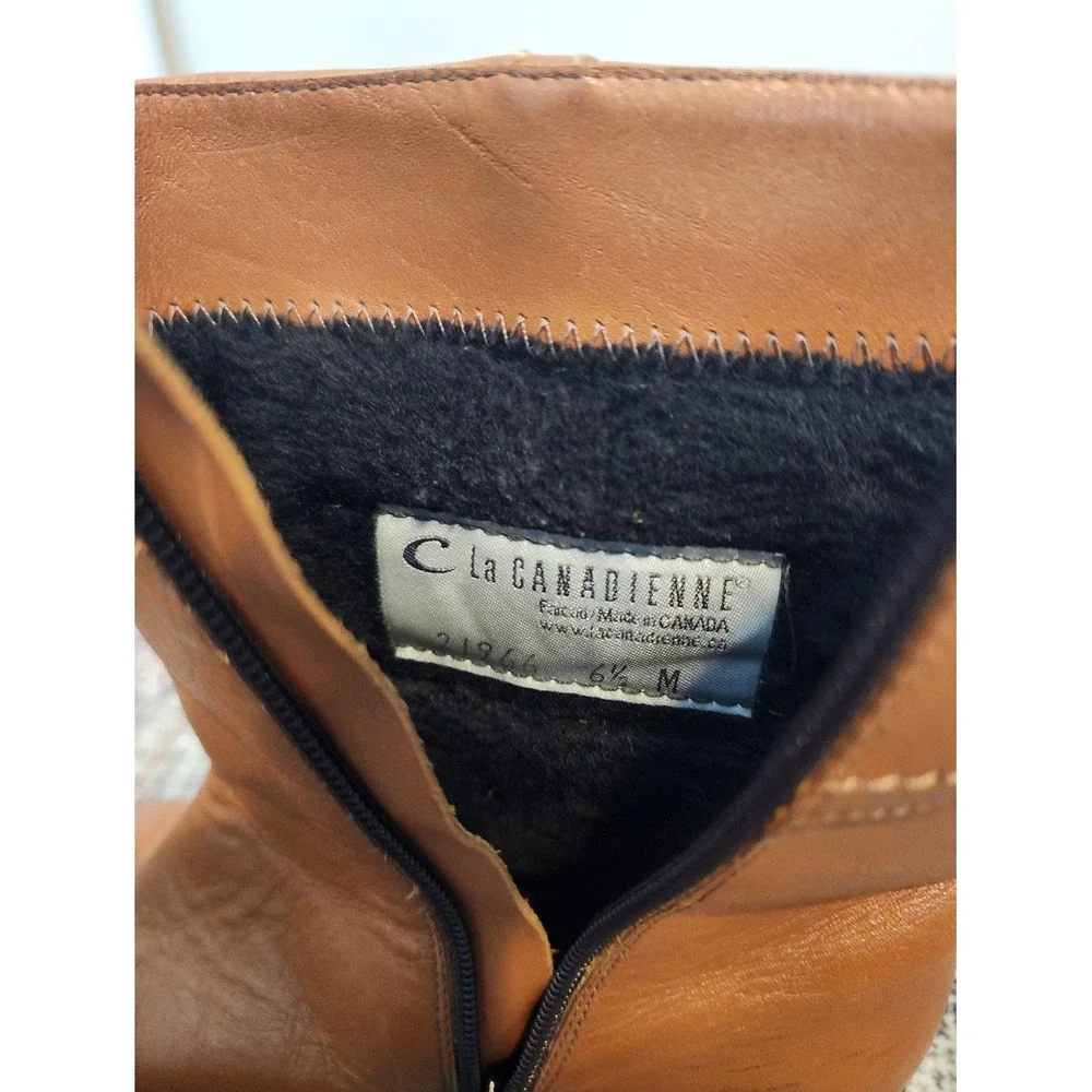 VTG La Canadienne Leather Square Toe Boots. Gritty Boho indiesleaze Fall winter